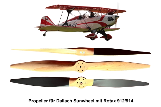 2 Blatt Propeller Rotax 912, 184cm Sunwheel